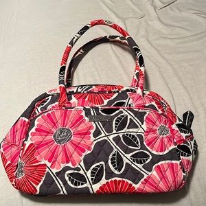 Vera bradley Grey and pink floral printed bag.